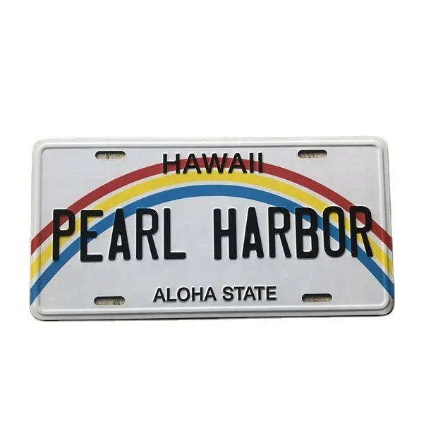 Декор из Гваделупы, металлический алюминиевый тисненый номерной знак, металлический номерной знак