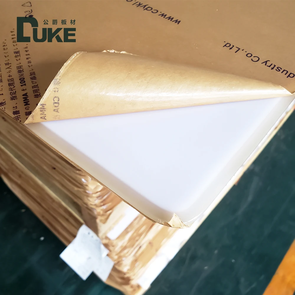 DUKE 1220 x 2440mm Milk Color 4mm Sanitary Acrylic Sheet For Shower Room