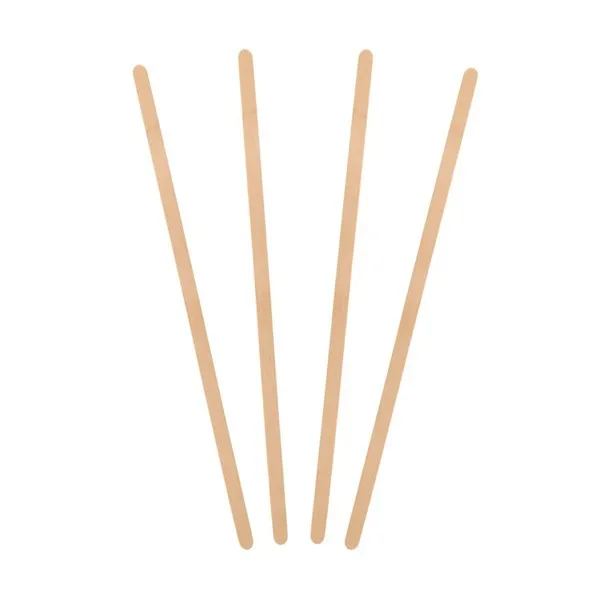 Natural Biodegradable Round Wooden  Disposable Coffee Paint Sticks Stirrer