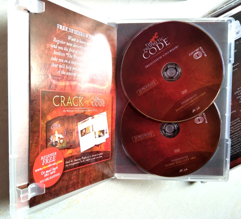 12x double clear dvd case total 24pcs DVD with try cards in triangle display box as retail marketing gift packaging