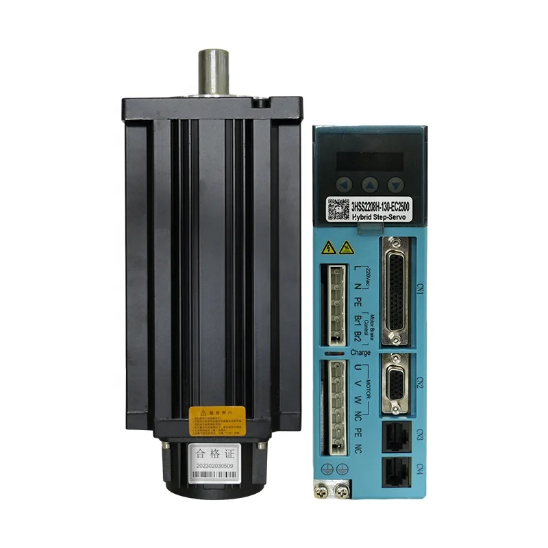 130J12250EC-2500+3HSS2208H-130 Customized 3 phase 6.8A closed loop stepper drive motor close loop hybrid set