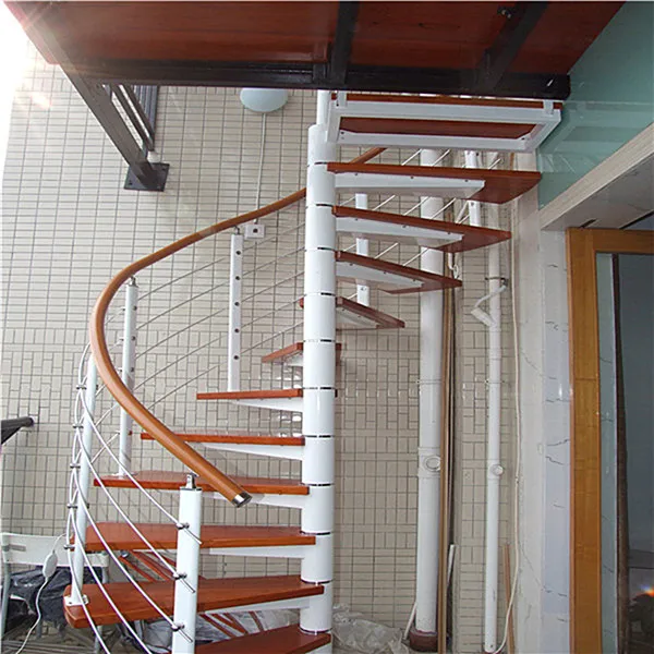 Spiral staircase with steel structure in indoor attic/ready made spiral stair