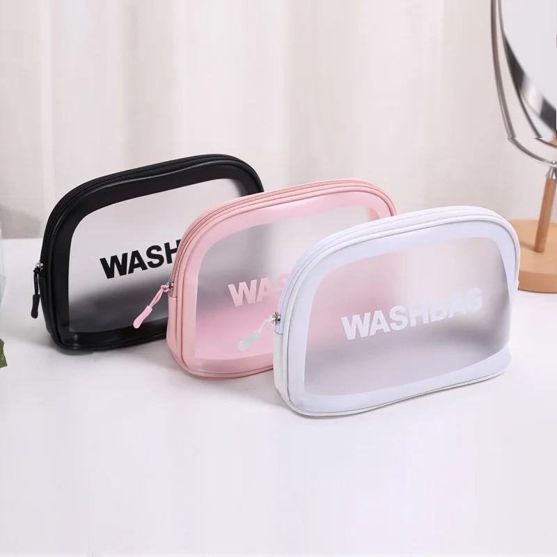 Korean hand scrub large capacity portable travel storage bag pu waterproof skincare makeup small