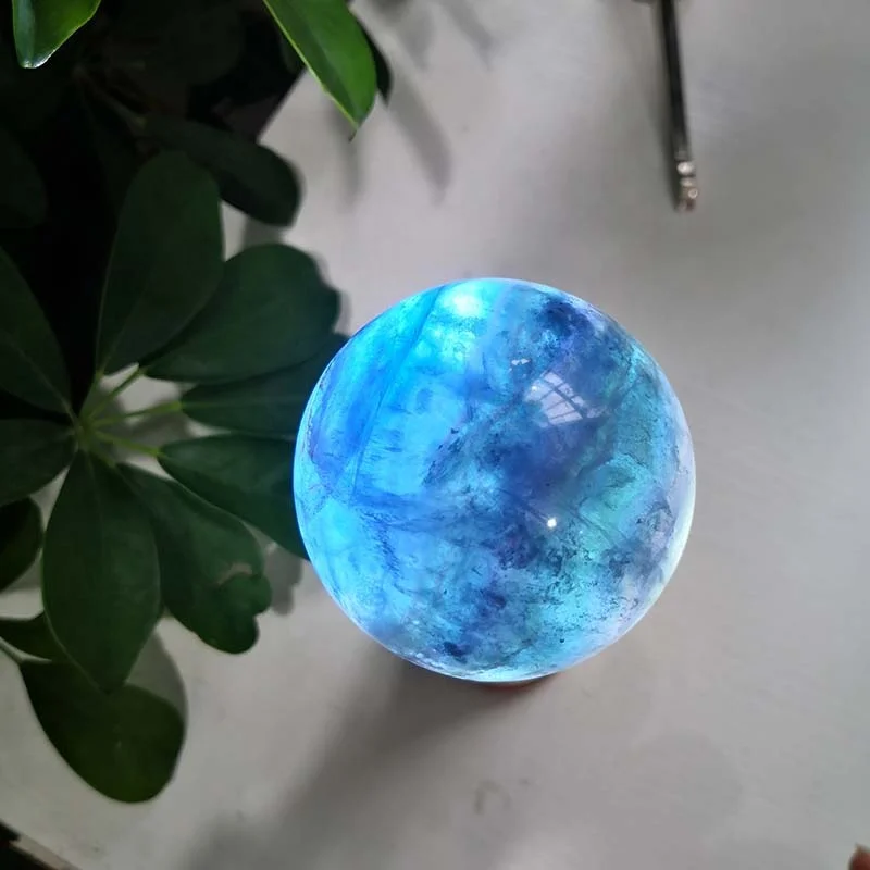 WholeSale Natural Crystal Sphere Blue Fluorite Sphere Crystal Ball for Healing