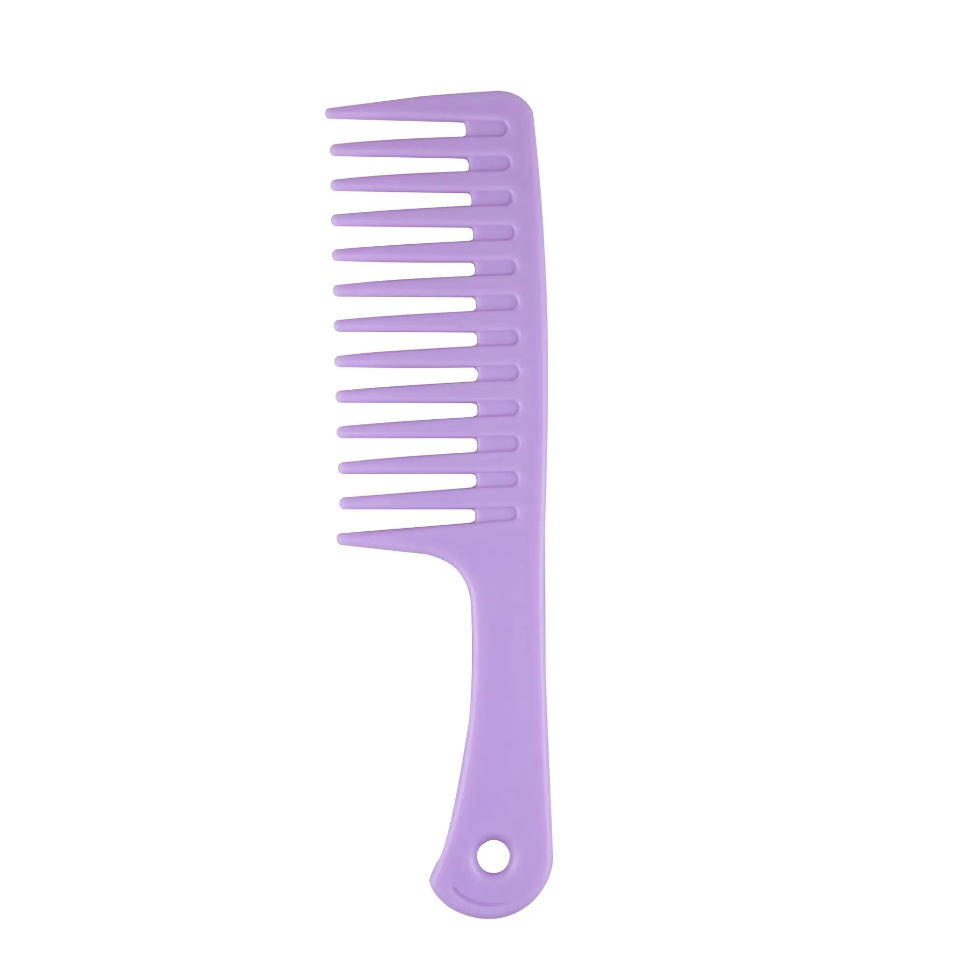 Pink Black Women Girl Salon Home Wet Long Thick Curly Hair Large Wide Tooth Comb With Handle Custom Logo