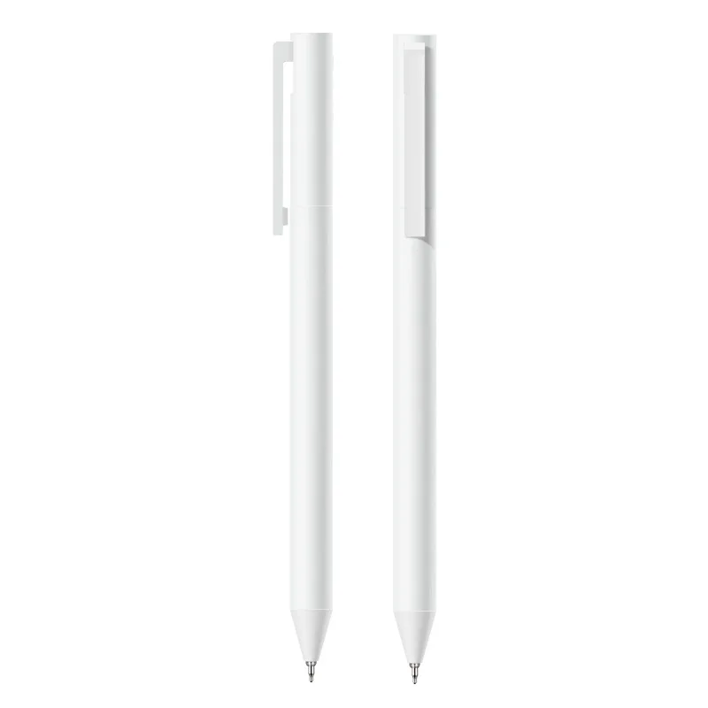 Wholesale Office Stationery Gift Signature Gel Ink Pens  Blank White Retractable Advertising Gel Pens With Custom Logo