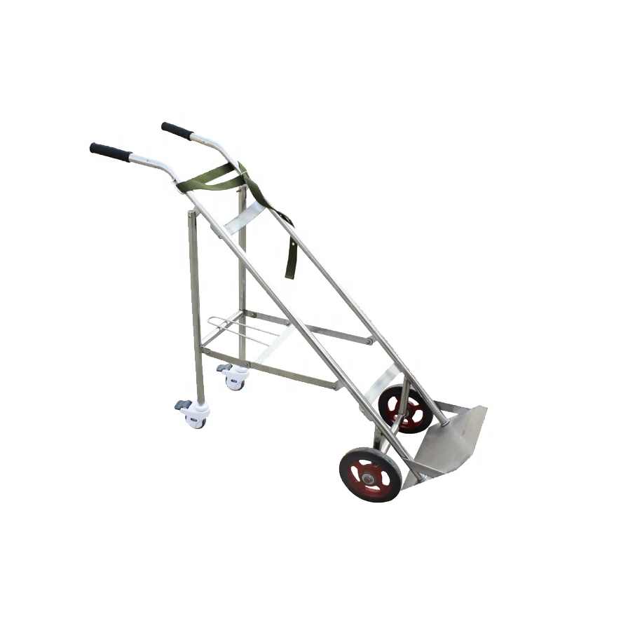 Oxygen Tank Cart Serving Oxygen Cylinder Stainless Steel Trolley