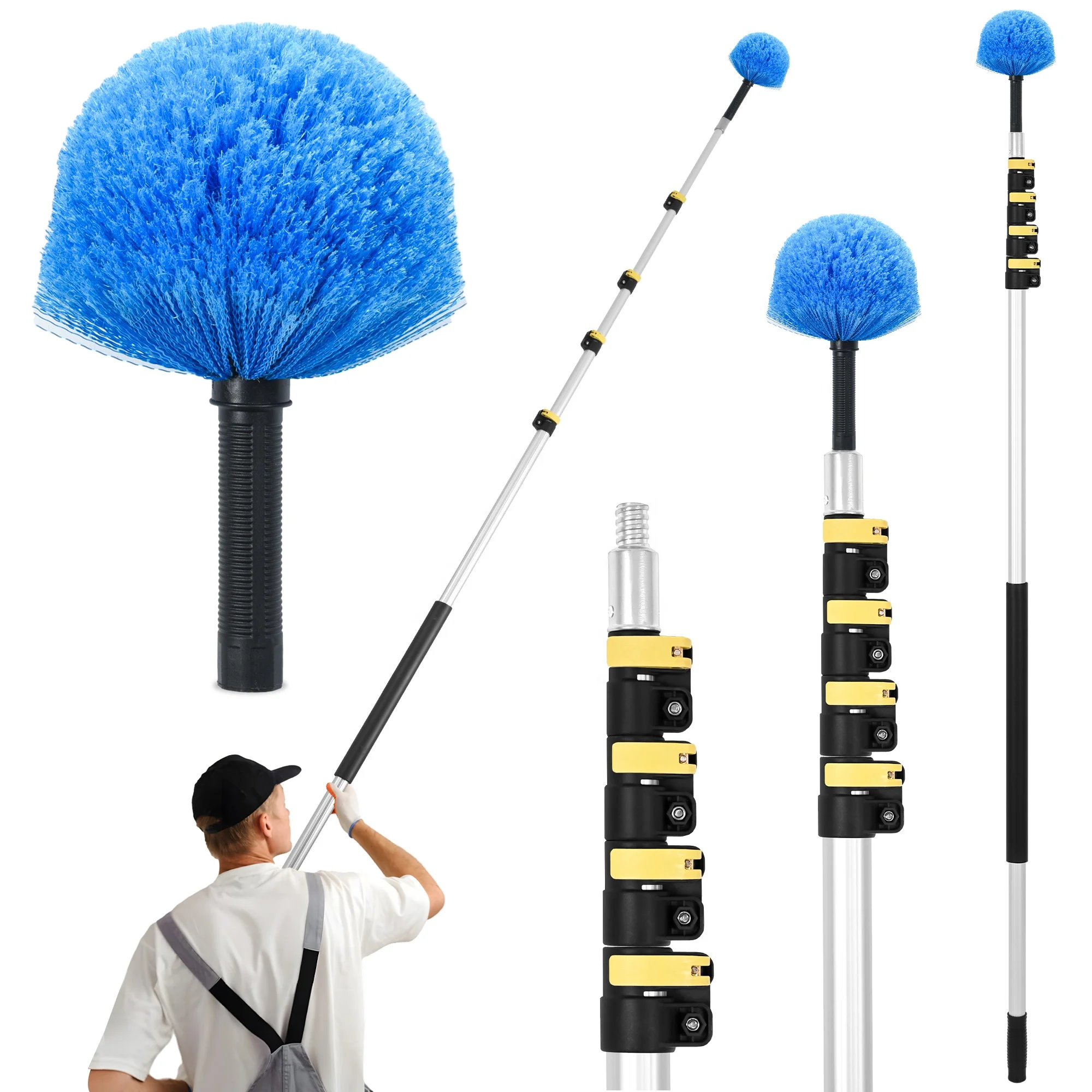 Cobweb Duster with 12 FT 18 FT 24 FT 30 FT Telescopic Extension Pole
