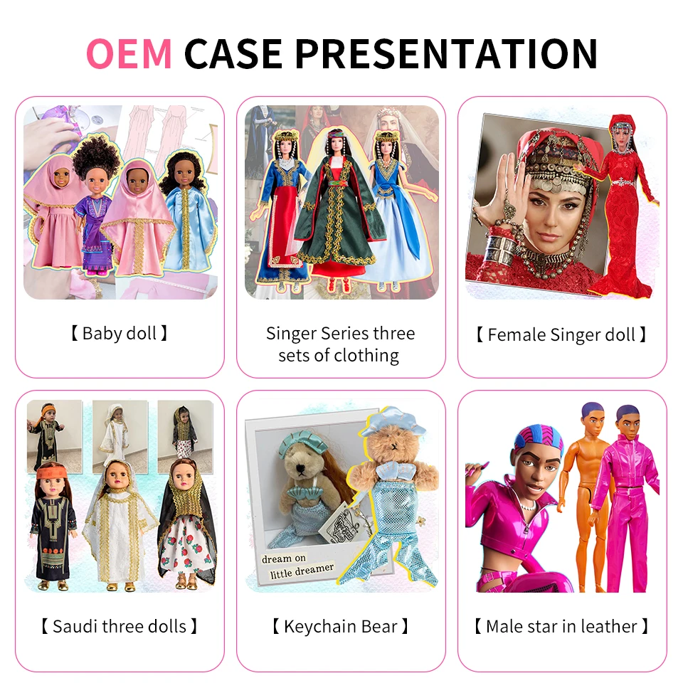 Top-ranking suppliers Girl  Doll  Clothes OEM Custom doll and Customization clothes