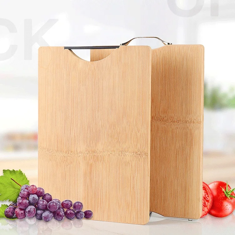  Многофункциональная многофункциональная прямоугольная Бытовая кухонная двухсторонняя бамбуковая разделочная доска для резки мяса набор из 3
