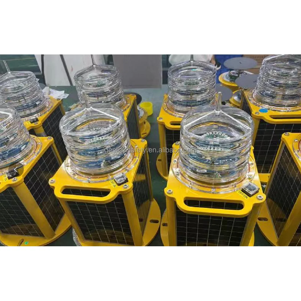 aircraft warning lighting for tower crane/Solar Power low intensity Red fixed LED aviation obstruction lights