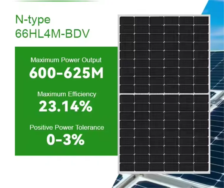 High Efficiency Jinko solar panels 600w 610w 615w bifacial tiger Neo N-type 620w 625N-66HL4M-BDV