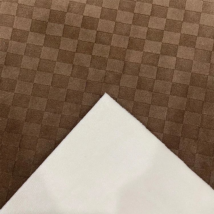 Oushida Polyester Spandex Fabrics Super Soft Burnout Bonding Corduroy Comfortable Stretch Velvet Knit Fabrics