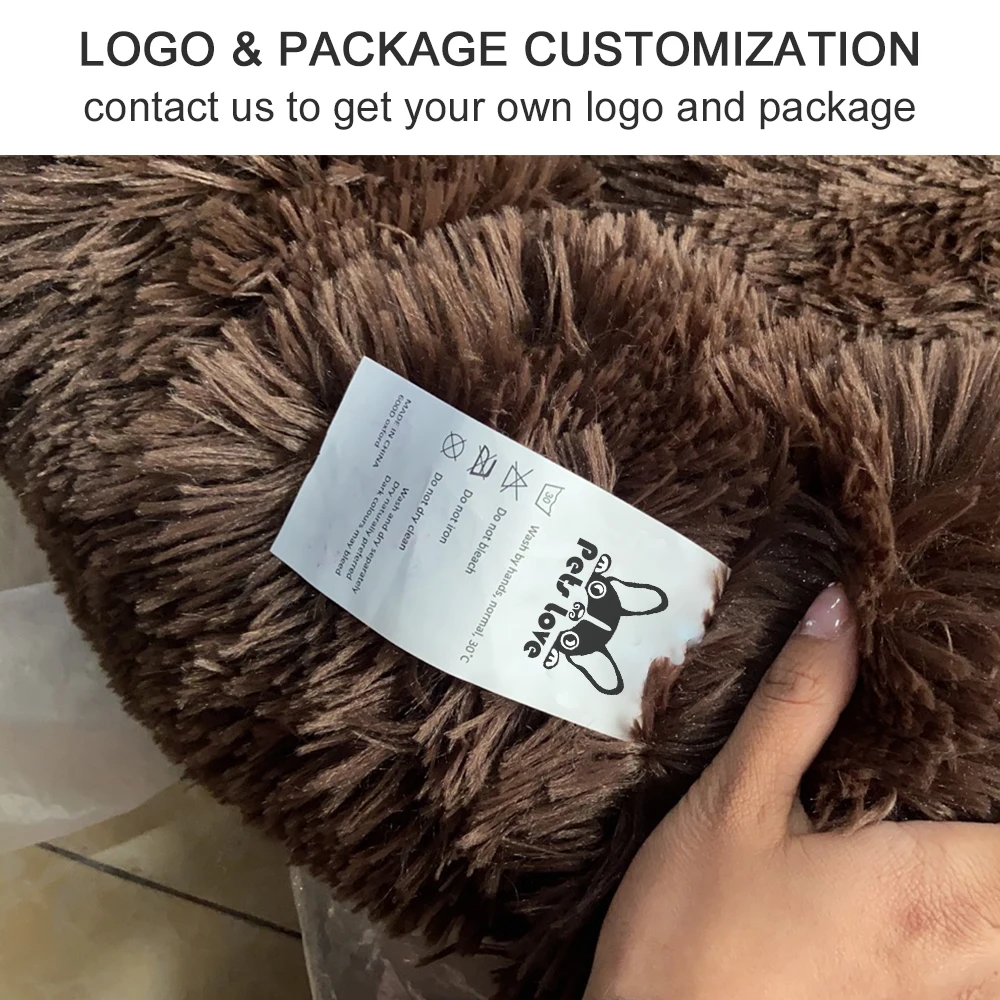 Индивидуальная моющаяся Съемная мягкая плюшевая кровать ZMaker из искусственного меха для домашних животных, кошек, пончиков, собак