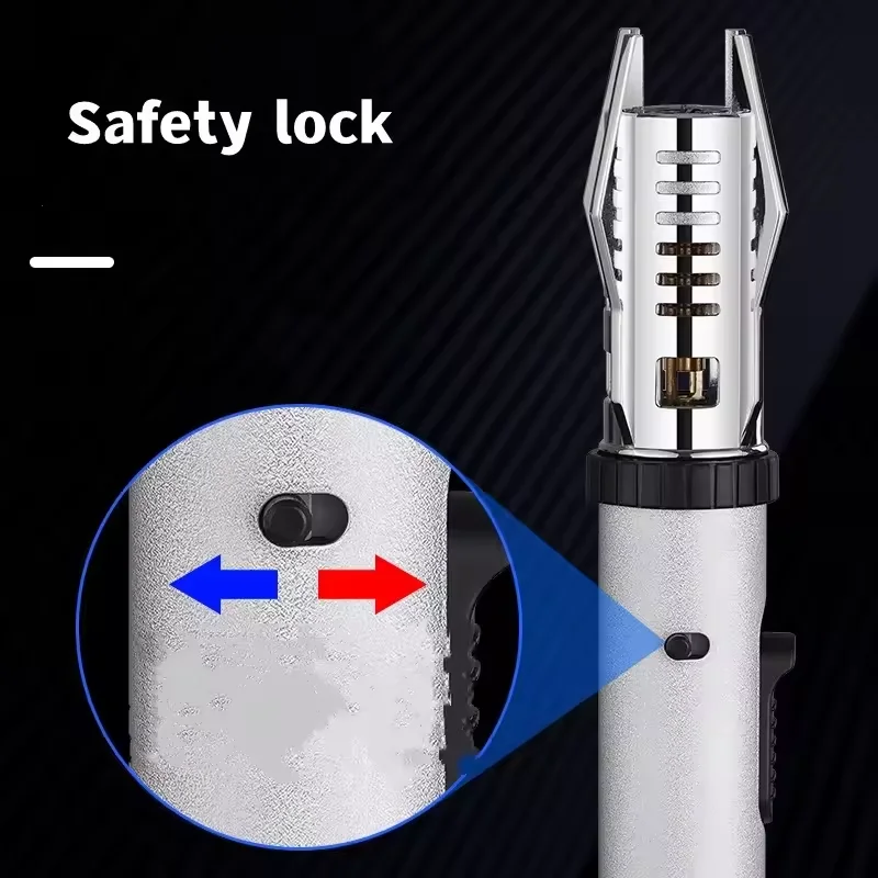 Outdoor Metal Windproof Spray Gun Welding Butane Inflatable Candle BBQ Cigar Zinc Alloy Gas Lighter