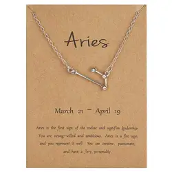 Creative 12 constellation Necklace personality Chinese Zodiac exclusive Necklace female student clavicle chain jewelry wholesale
