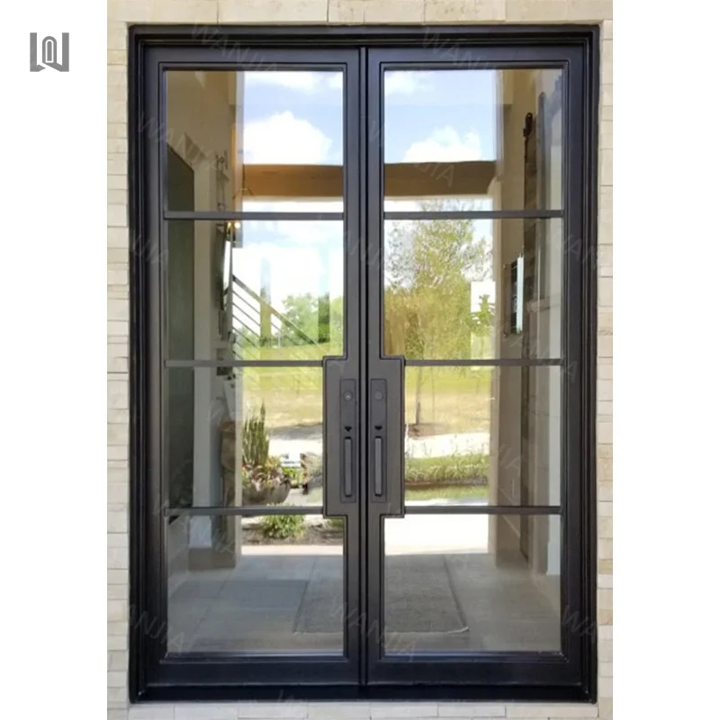 Anti theft minimalist design entrance french iron door house exterior arched front entrance door modern entrance security door