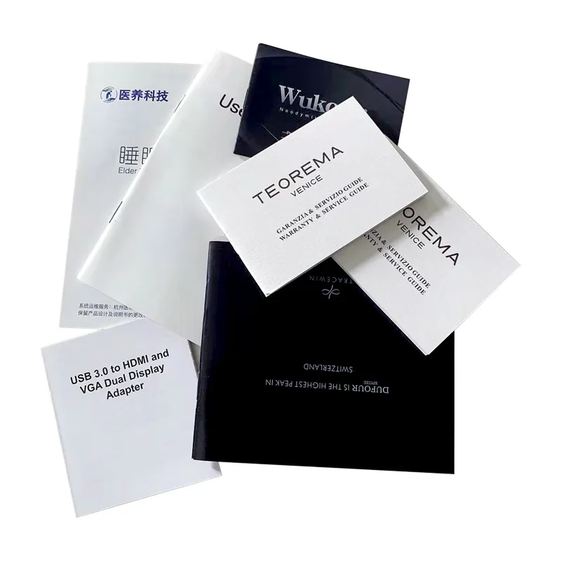 Advertising Printing User Guides Manuals Instruction Booklet Card Custom User Manual Brochure Printing