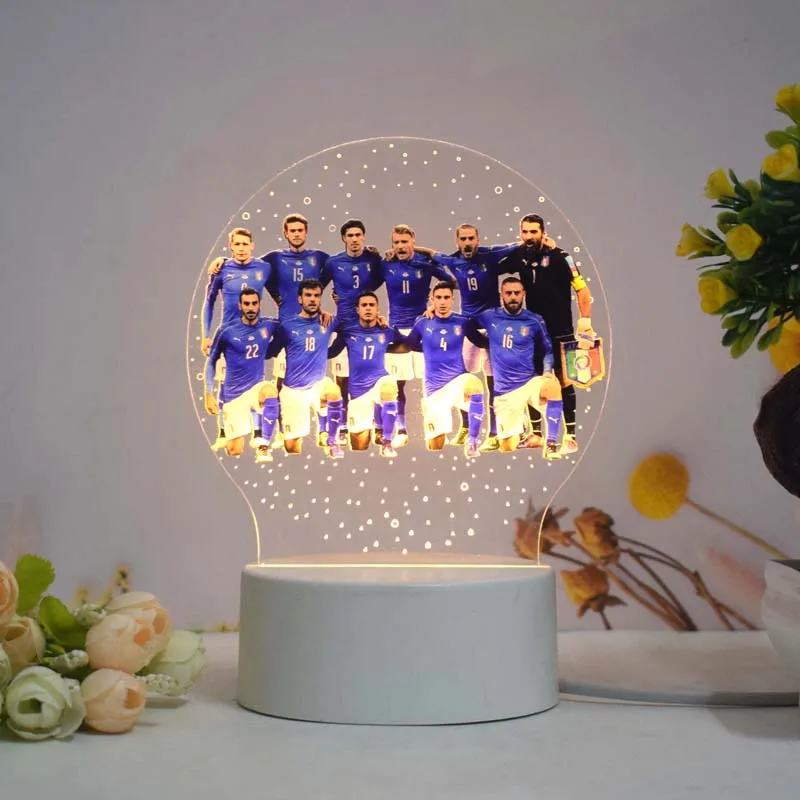 European Football Team Night Lamp Table Bedroom Desk Decoration Lighting for Men Boy Friend Football fans Gifts Set  Items