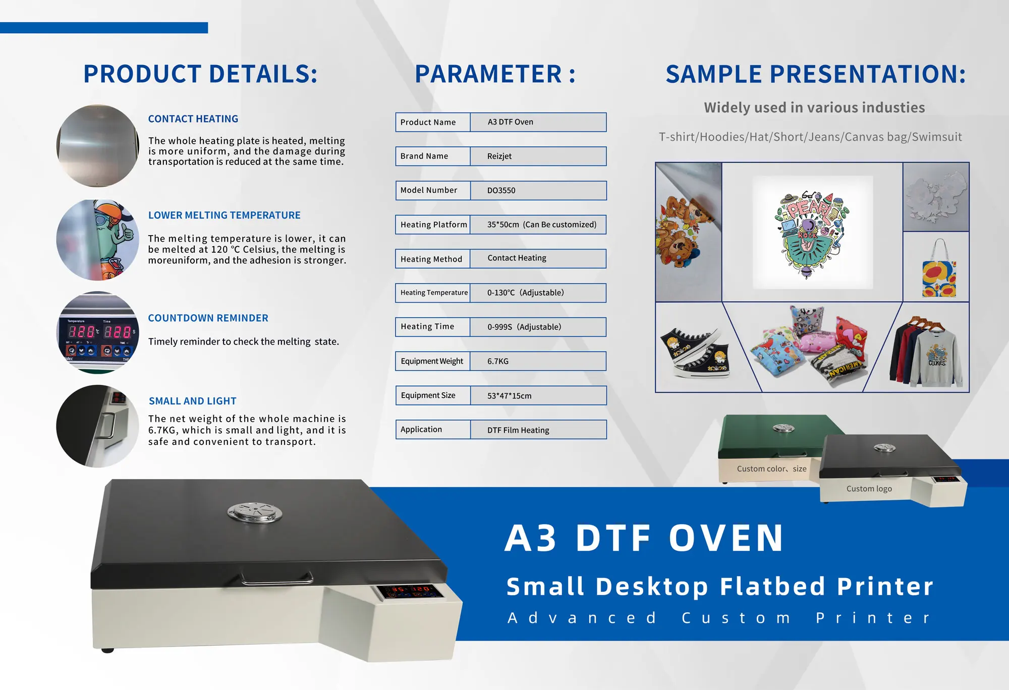 Drying Mini A2 A3 Long heat Film DTF Dryer DTF Sheet Curing Powder Transfer Heating Drying Oven