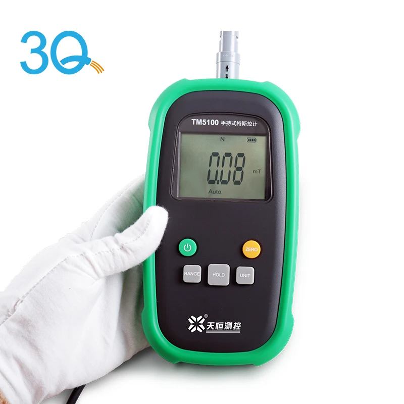 3Q Buy TM5100 Gauss Meter Magnetic Field Tester Magnetic Detector Magnetometer Handheld Flux Meter Tesla Meter