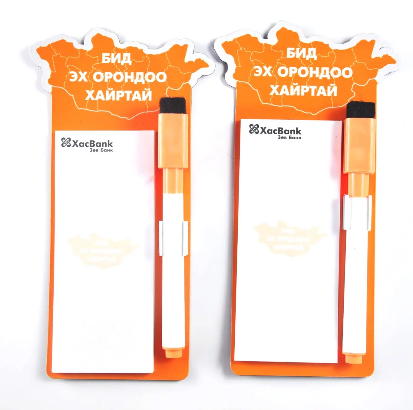 Custom made magnetic sticky note pad fridge magnet printing logo magnetic paper memo pad with marker pen