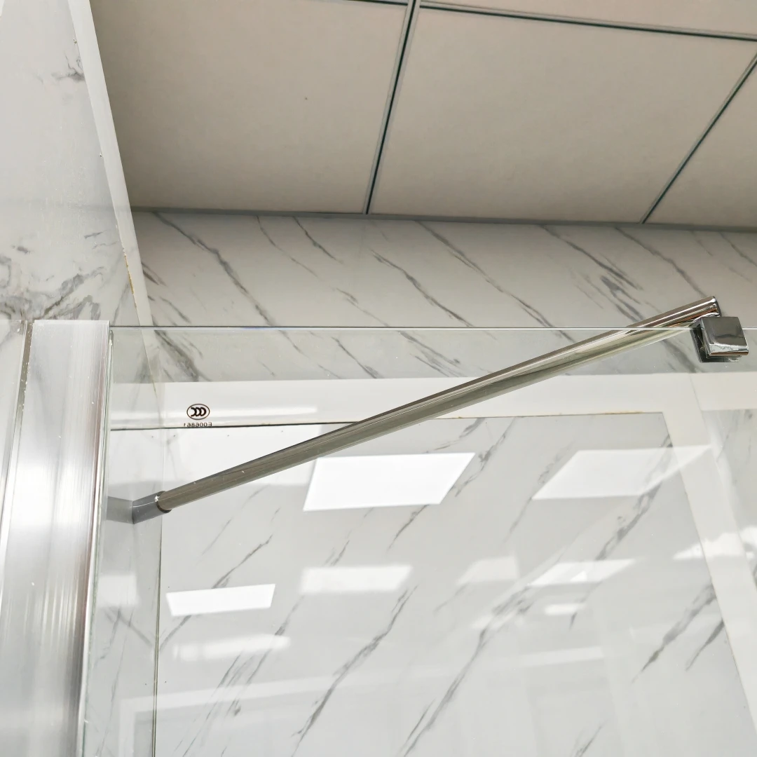 Simple Bathroom Tub Single Shower Room Fixed Panel Frameless Tempered Glass Partition Shower Screen