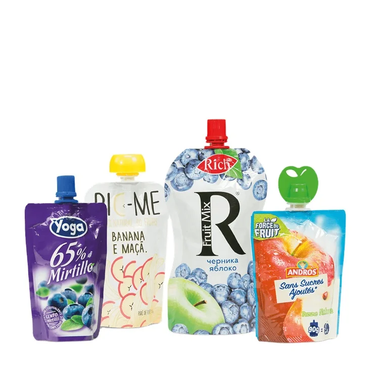 Stand Up Wet Pet Food Retort Pouch Mylar Liquid Squeeze Bag with Spout