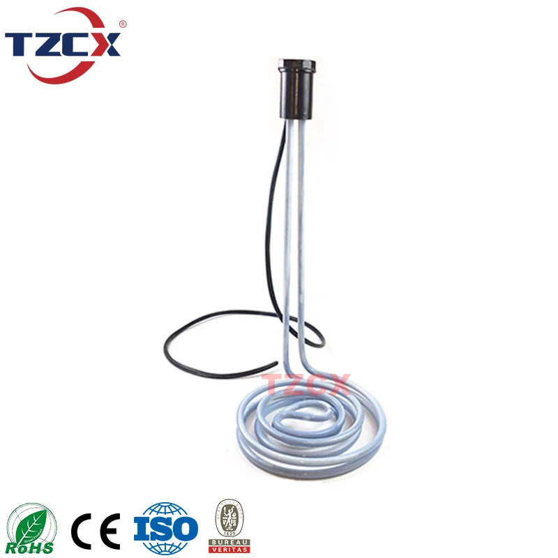 PTFE heating element coated anti-corrosive electric tubular immersion heater heating elements for chemical tank