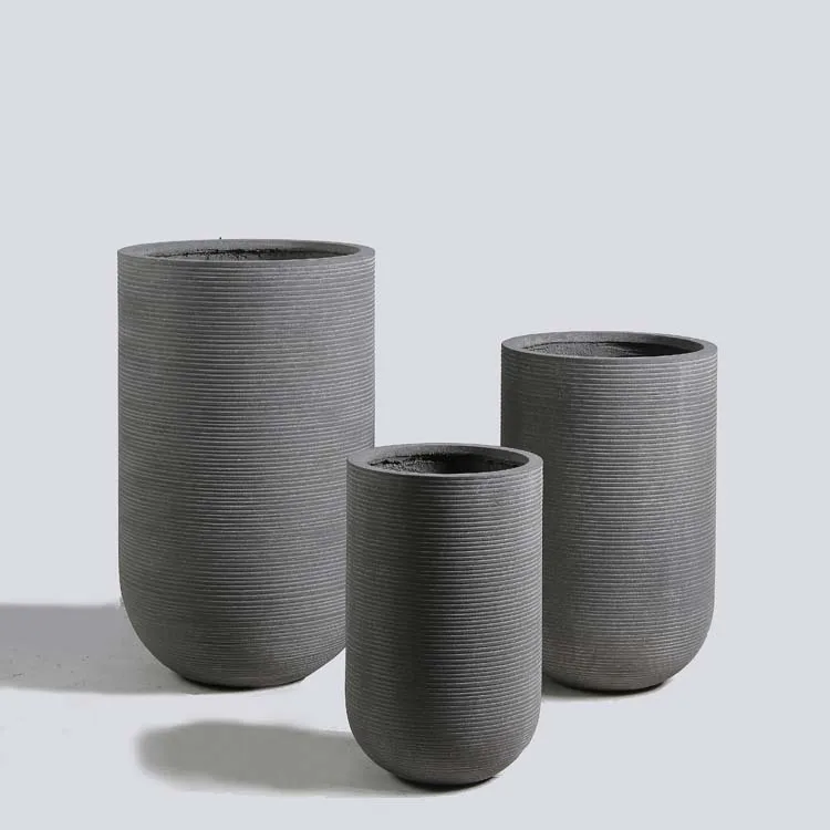 Custom Natural Concrete Flowerpot for Planters Manufacturer Planter Pot Vase All Kinds of Flower Pots Handmade High-end Surface