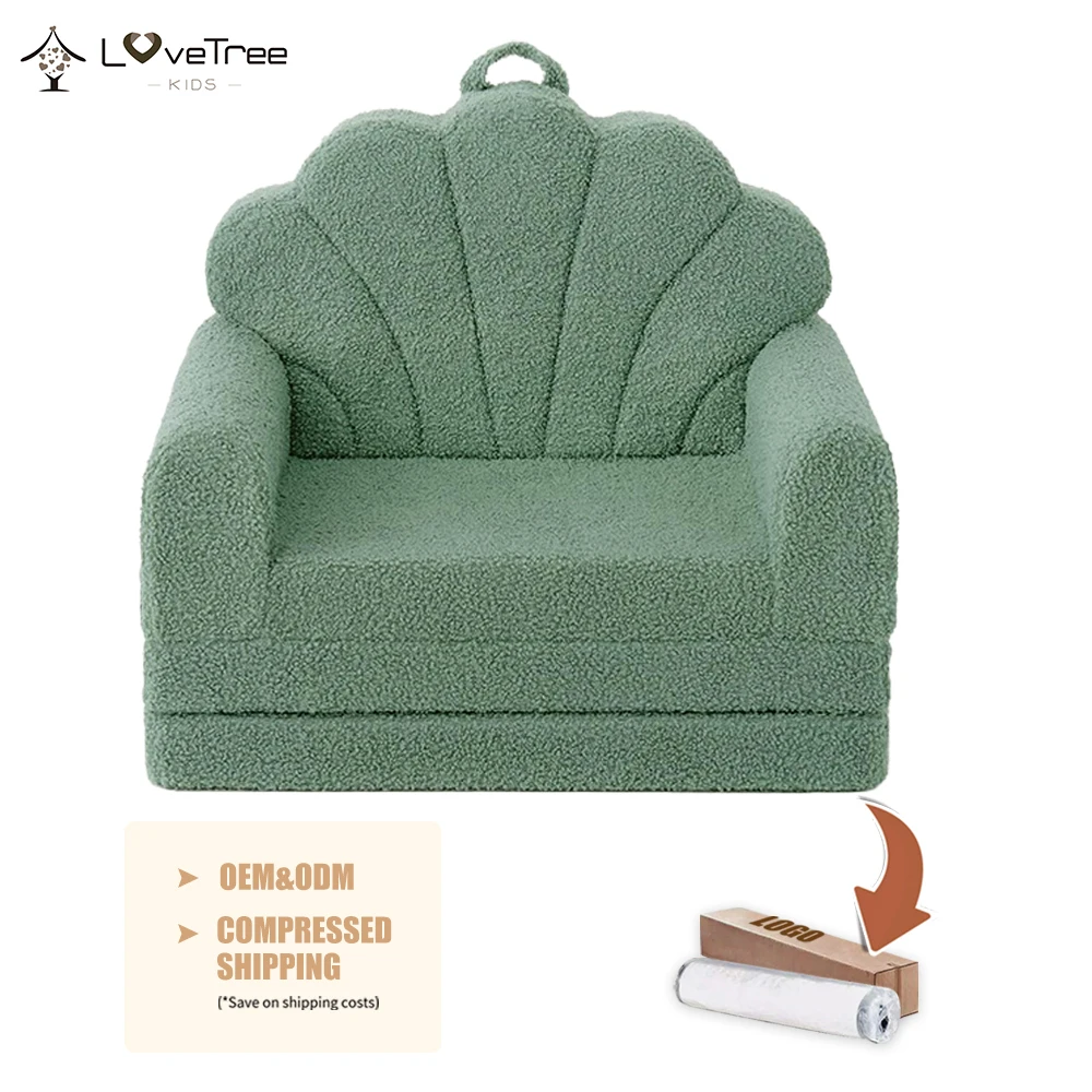 2024 New product sponge 2-in-1 foldable washable kids play sofa for kids play room