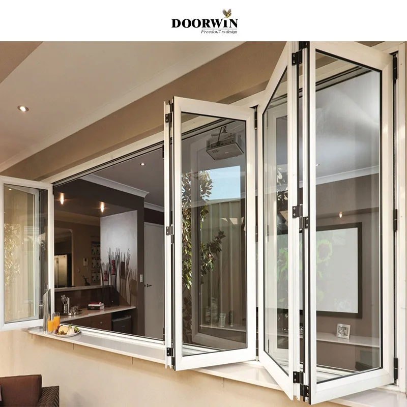 Doors and windows for aluminum profile NFRC Standard Aluminium Triple Glazed Folding Windows