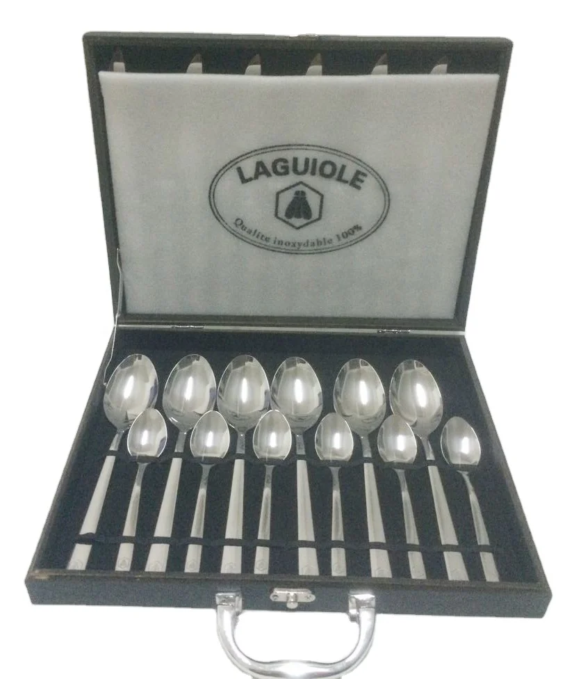 Premium gift luxury dinnerware spoon fork knife tea spoon dessert 18/8 stainless steel gold cutlery 20pcs flatware set with box