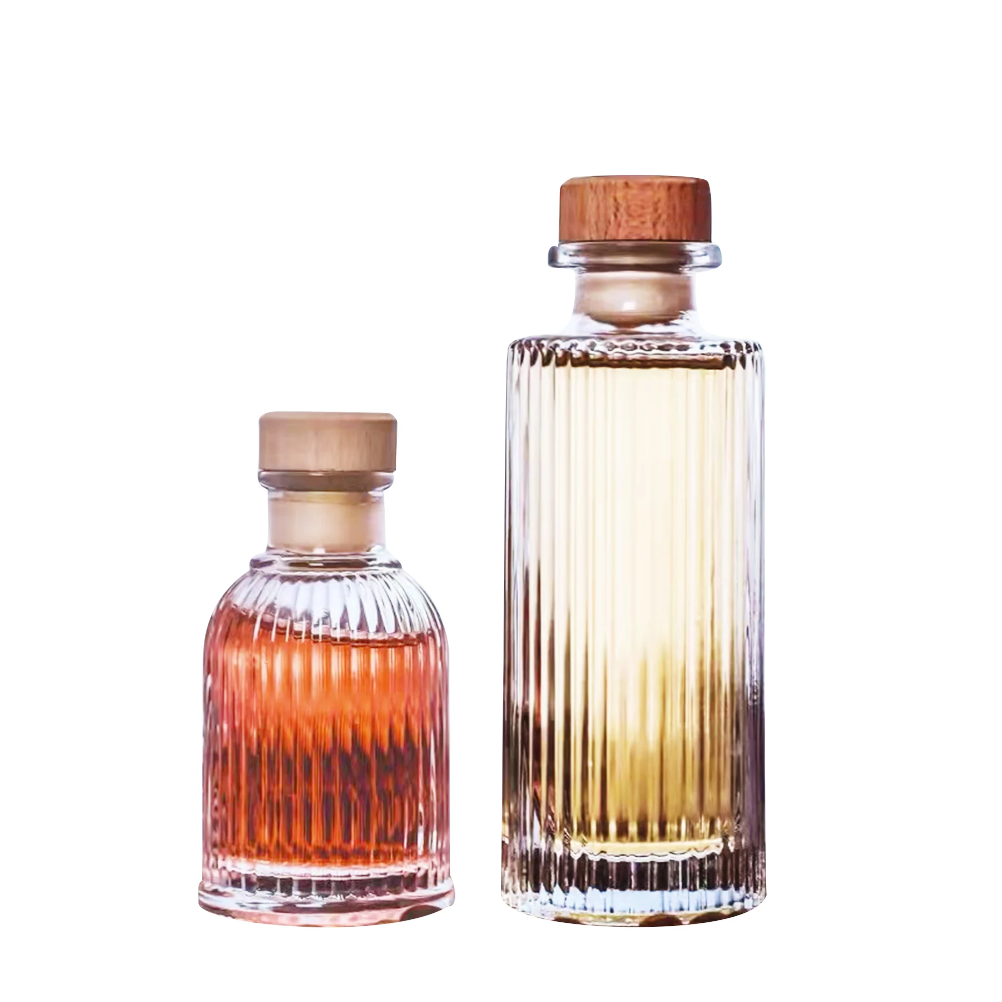 OEM Delicacy Trubelining Design 500ml 700ml Unique Shape Wine Glass Bottle Super Flint Glass Whiskey Bottle