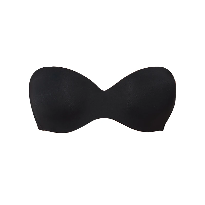 Non-Slip Convertible Bandeau Bra Strapless Bras for Women Underwire Lightly Lined Brassiere DD Cup