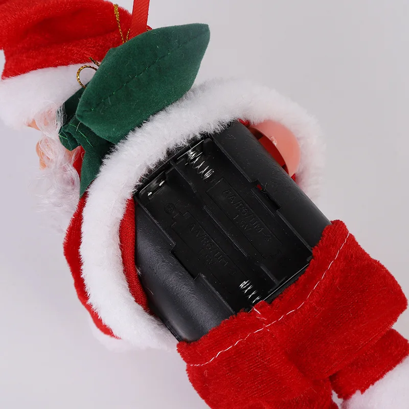 New climbing santa claus beads electric music Santa Claus red ladder Christmas doll Christmas gift decorations