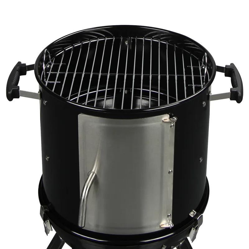 Factory price multifunctional stainless steel garden outdoor charcoal kebab grilled smoker grill