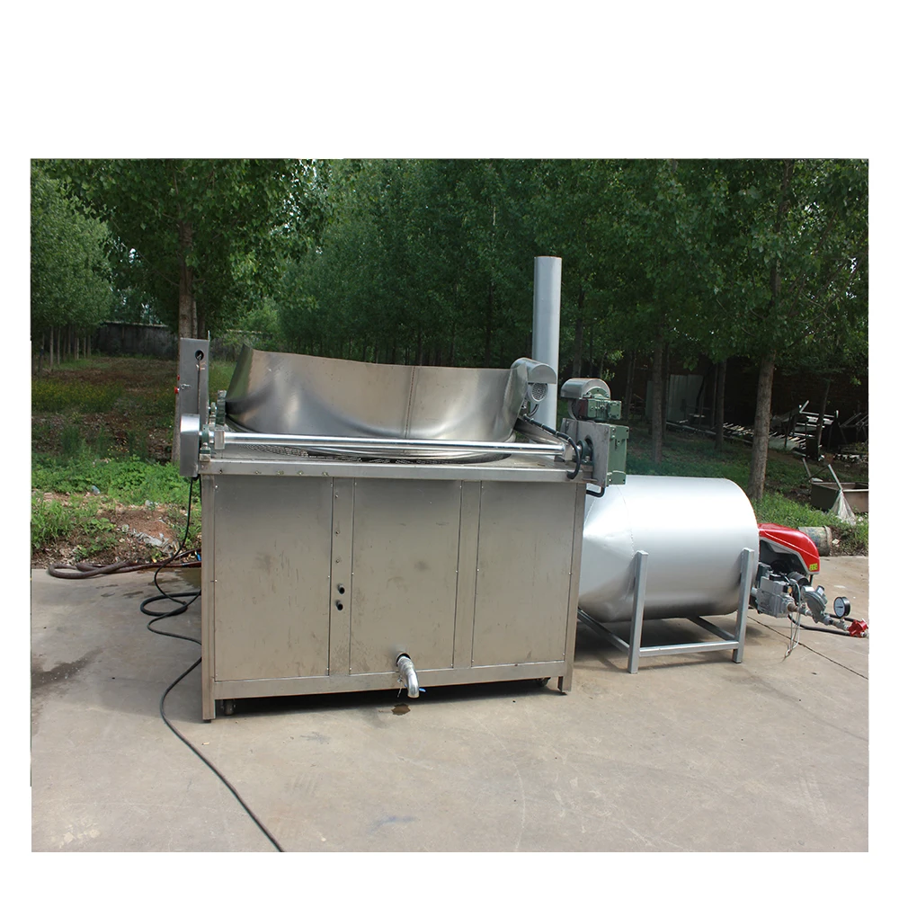 commercial automatic electric stir kfc chicken potato chips batch frying machine