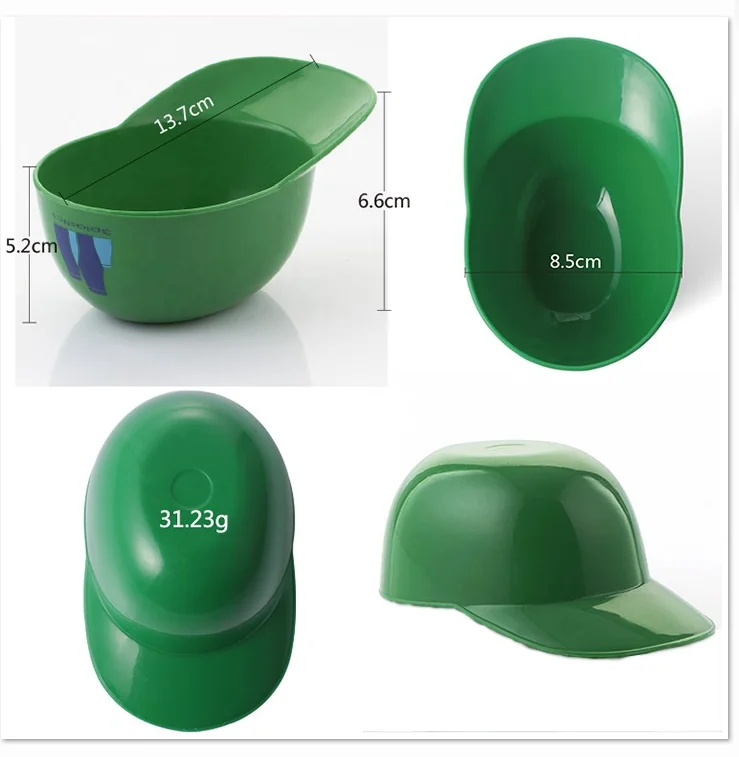 PP Plastic Batting Helmet Ice Cream Snack Bowl Sundae Snack Bowl Helmet Baseball Helmet Ice Cream Bowl