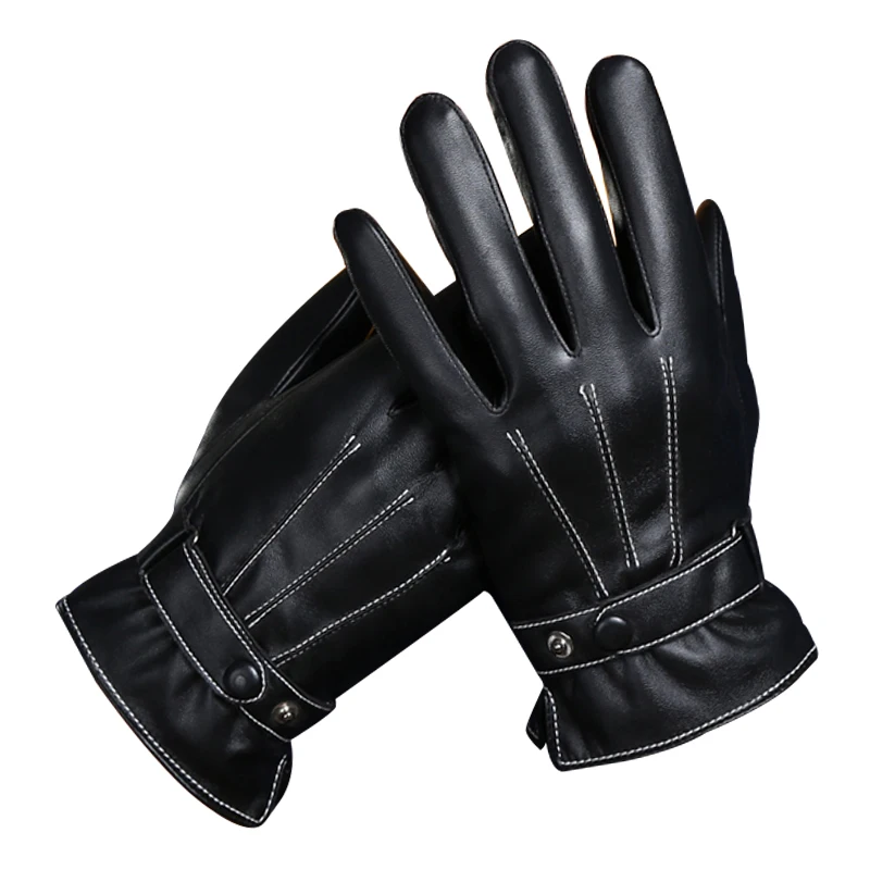 Customized YD5514 Other Sports Men leather gloves winter Warm Lining  sheepskin Lamb Leather Bike Car Driving fashion Gloves