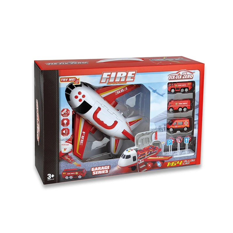 
1:64 Die-cast Truck Car Storage Deformable Alloy Airplane Model Aircraft Toys with Light and Sound 