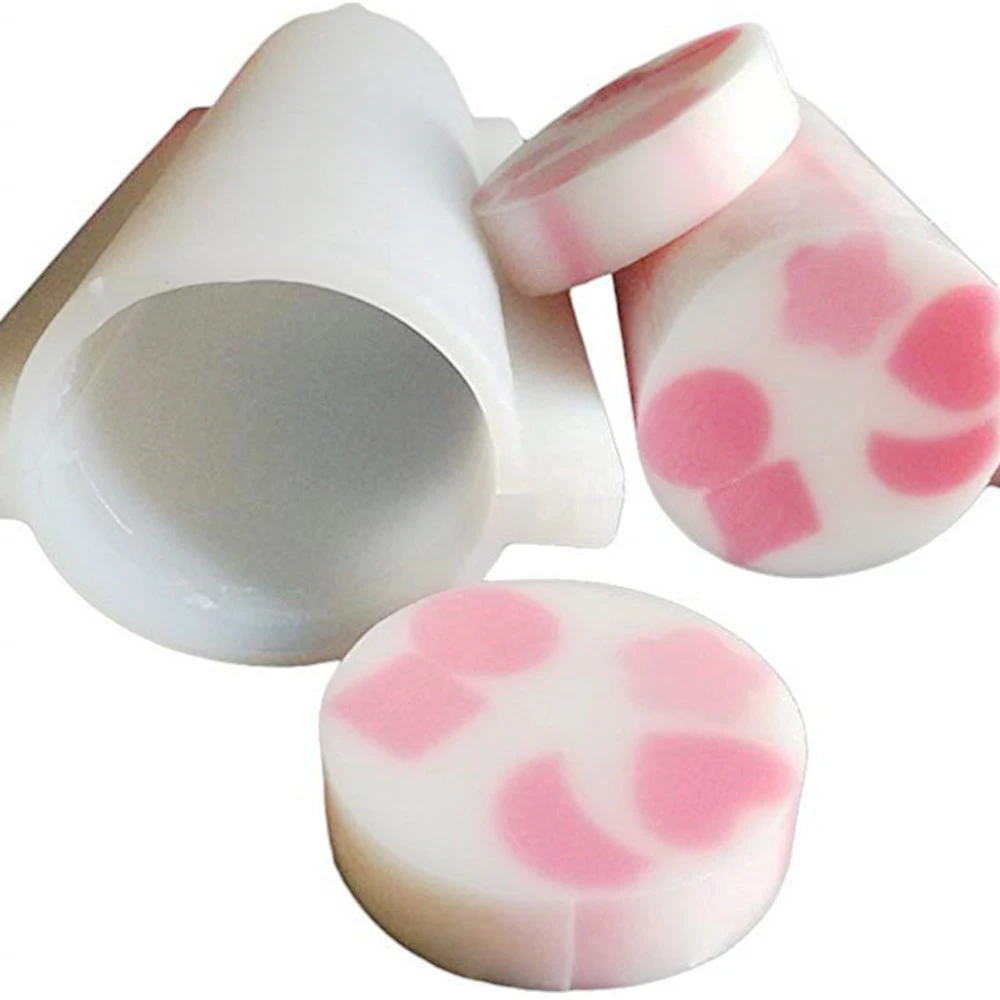 Новая Длинная Круглая форма для мыла ручной работы в форме цилиндра силиконовая