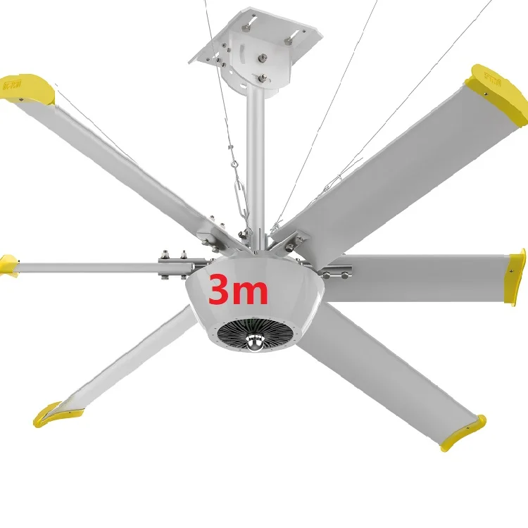 
3m/10ft energysaving industrial ceiling hvls PMSM cooling ventilation Ceiling waterproof fan outdoor high quality fan price cheap 