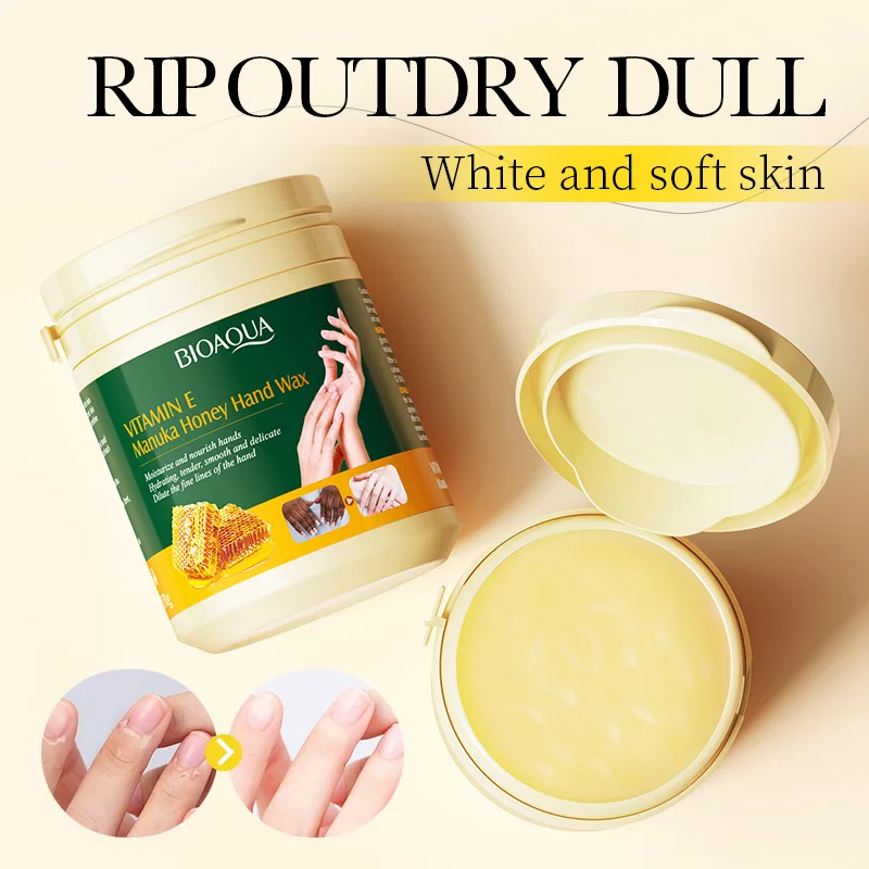 BIOAQUA Honey Milk Hand Wax Moisturizing Tender Smoothing Exfoliating Peeling Off Vitamin E Hand Mask Cream Skin Care Products