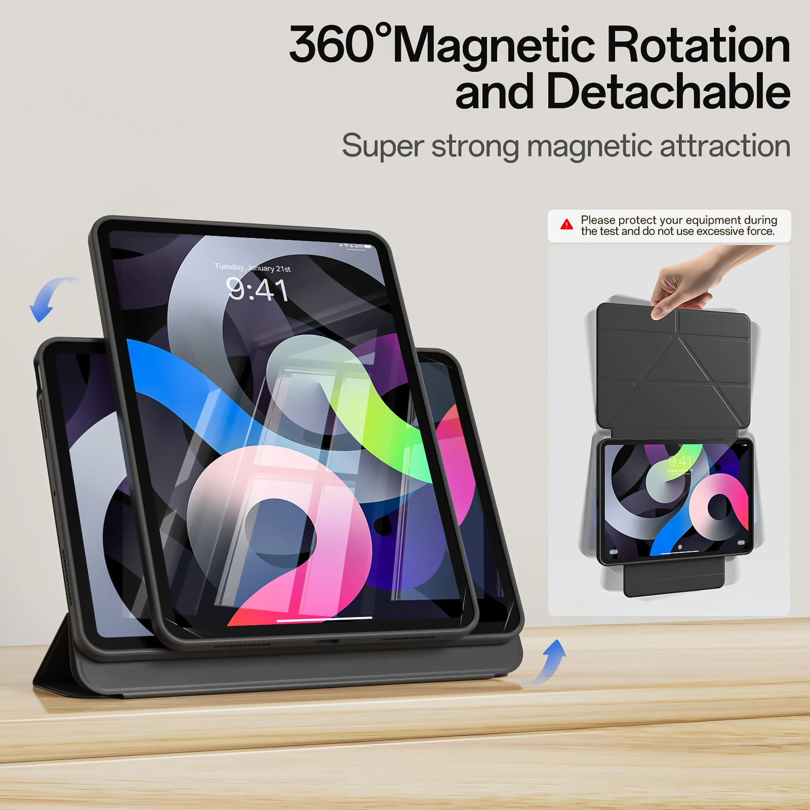 New Arrival Lightweight PU Leather Protective Cover Ultra Thin Book Folio Cover for ipad mini 7 case 2024