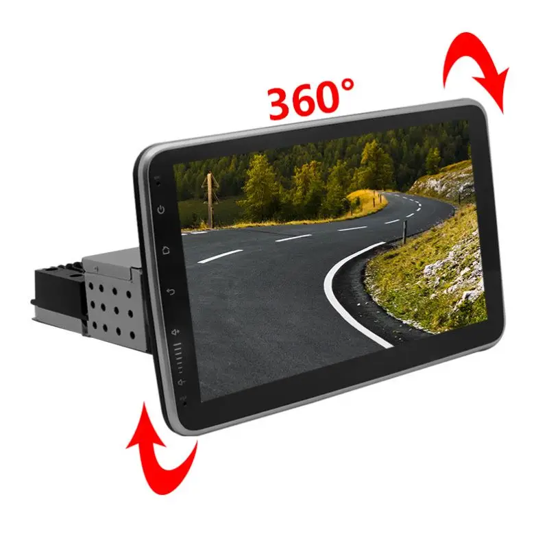 360 Degree Rotation 10 Inch Car Audio System Monitor Display Dingle Din Car Stereo Touch Screen DVD Player Car Audio Speaker