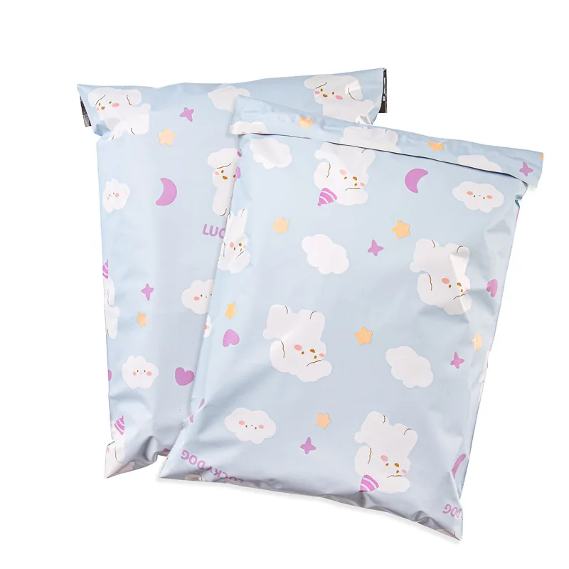 Stock Lucky Dog mailing bags packaging thickened logistics shipping blue poly mailer for kids clothing mail express bag