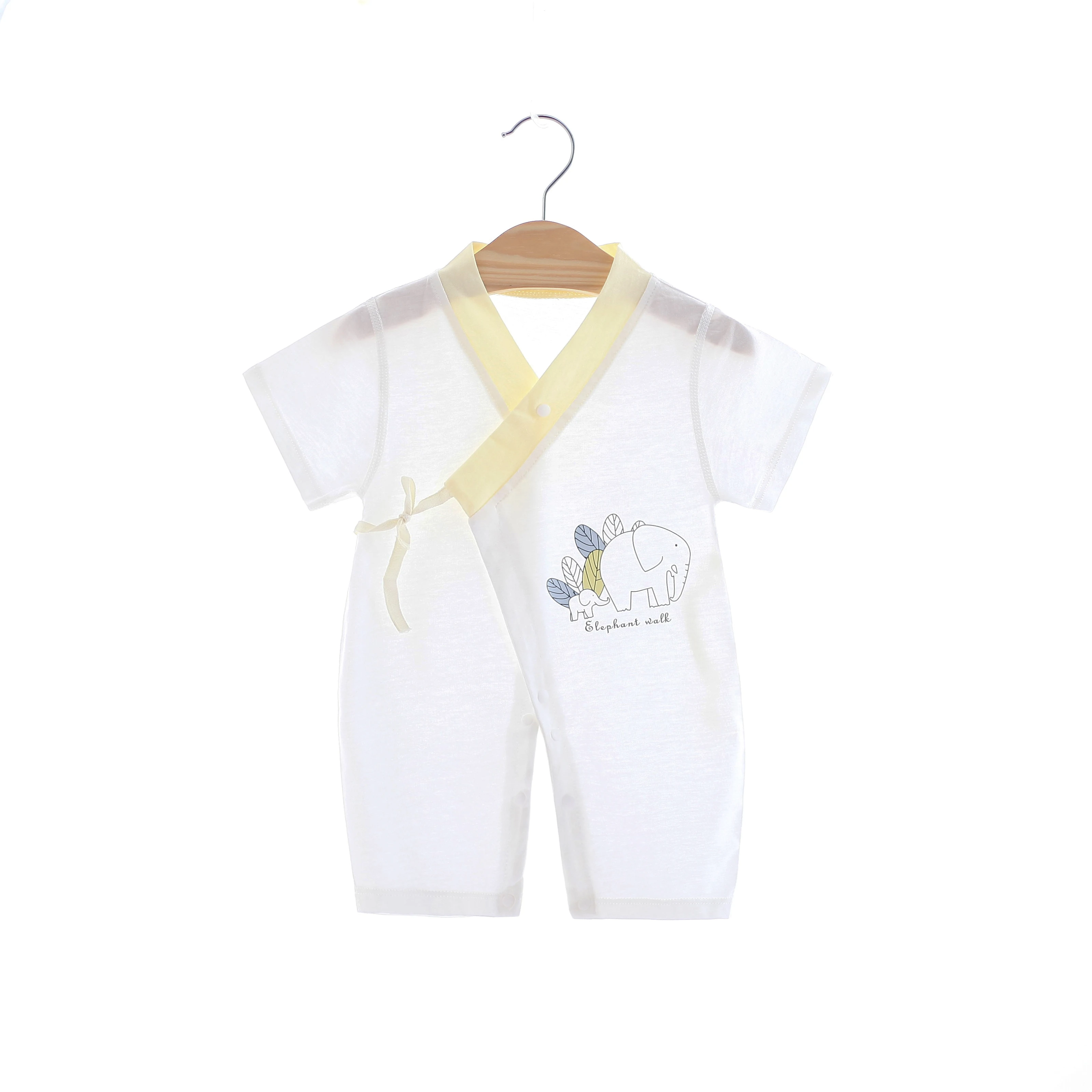 
Baby short-sleeved one-piece baby cotton summer clothes baby thin pajamas romper newborn clothes summer on sale 