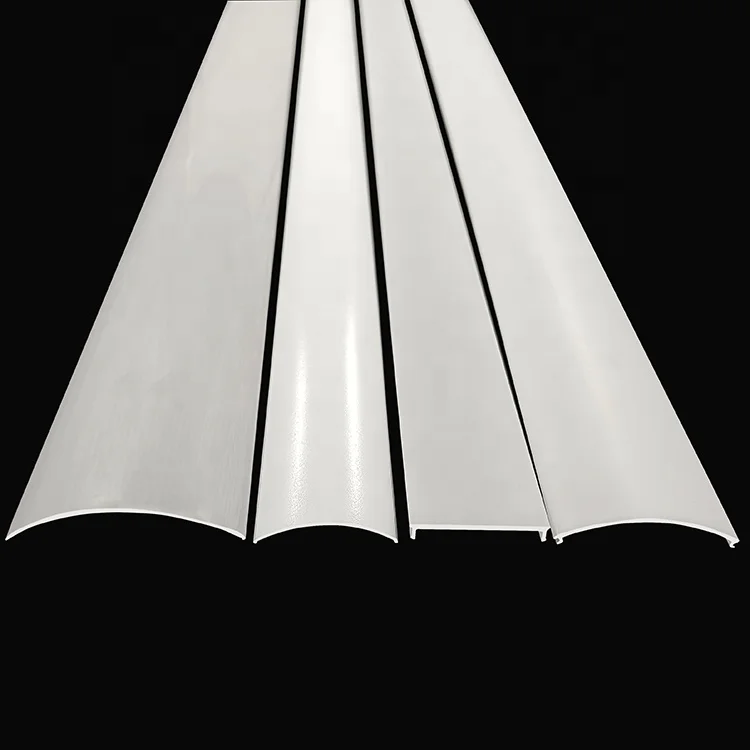 China Manufacture Pc Linear Led Light Cover Extruded Strip For Housing Lighting Plastic Lampshade