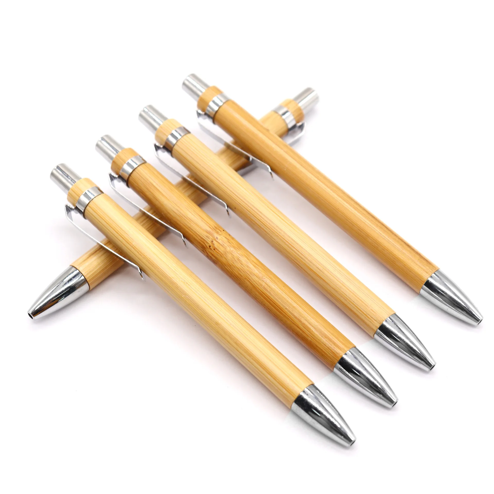 Recycled Click Eco Friendly Bamboo Pens  Promotional Personalized Wood Pen With Custom Logo